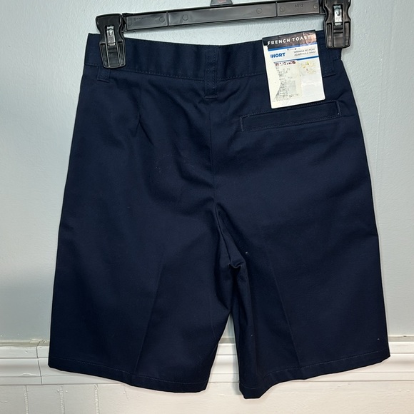 French Toast Wrinkle No More Adjustable Waist Navy Shorts Size 8 - Picture 2 of 3